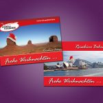 Weihnachtspostkarten für das Reisebüro Bohn